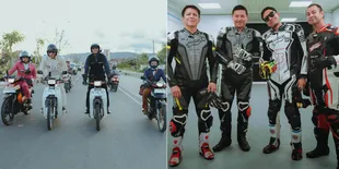 Touring di Lombok Naik Motor Jadul, Ariel NOAH Hingga Raffi Ahmad Menjajal Sirkuit Mandalika