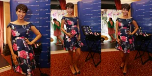 Trik Fashion Kamidia Radisti, Tetap Cantik Meski Hamil 7 Bulan