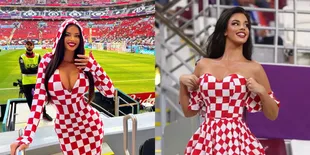Tuai Kecaman, 8 Potret Ivana Knoll Mantan Miss Kroasia Pakai Gaun Terlalu Terbuka Saat Nonton Piala Dunia 2022 di Qatar