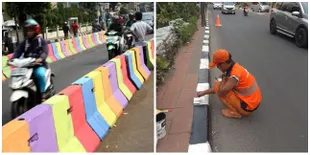 Tuai Pertanyaan Dari Polri, Separator Warna-Warni Dicat Ulang