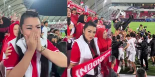 Timnas U23 Maju ke Babak Semifinal, 9 Potret Fitri Carlina Nangis Terharu di Pertandingan Indonesia Vs Korea Selatan