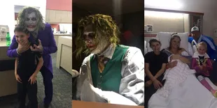 Unik, Seorang Dokter Berkostum "Joker" Membantu Proses Persalinan