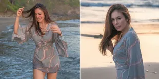 Wulan Guritno Jalani Pemotretan di Pinggir Pantai, Hot Mama Pamer Body Goals Bak Masih Gadis
