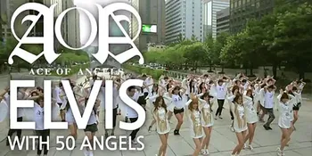 Girlband AOA Gelar Flash Mob 'Elvis' Bareng '50 Malaikat'