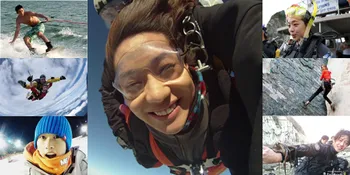 10 Aksi Bintang Korea Saat Jalani Olahraga Ekstrem, Seru Banget!