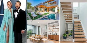 10 Foto Penampakan Rumah Baru John Legend &#38; Chrissy Teigen, Mewah Bernuansa Kayu