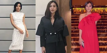 10 Potret Dena Rachman Tampil Anggun Memakai Beragam Dress dan Gaun