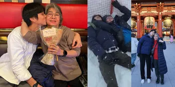 10 Potret Bahagia Ibu Dikta Liburan di Jepang Sambil Rayakan Ultah, Rebahan di Salju - Netizen Malah Antri Pengen Jadi Mantu