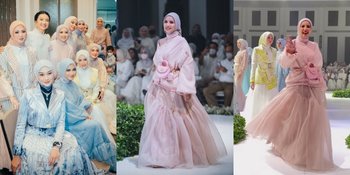 11 Potret Tya Ariestya Perdana Jadi Model Fashion Show Berhijab, Serasa Kembali ke Masa Gadis Sampul - Terharu Saat Dapat Buket Bunga dari Suami