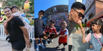 12 Potret Seleb Pria Bareng Anak Liburan ke Luar Negeri, Begitu Ngemong dan Kebapakan