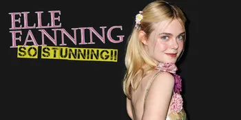2 Burung di Bagian Dada, Elle Fanning Anggun Dibalut Gaun Vintage