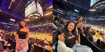 3 Potret Rachel Vennya Nonton Langsung Pertandingan NBA Brooklyn Nets vs LA Lakers