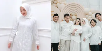 4 Potret Putri Delina di Momen Aqiqah Anak Mahalini dan Rizky Febian