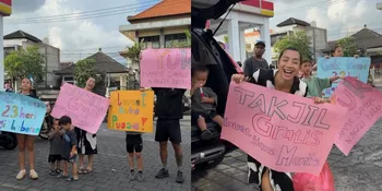 5 Potret Jennifer Bachdim dan Keluarga Bagi-Bagi Takjil Gratis