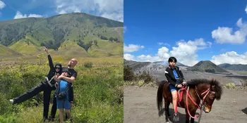 6 Potret Liburan Ahmad Dhani, Mulan Jameela dan Anak di Bromo, Kompak!