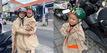 6 Potret si Bungsu Anak Jennifer Bachdim Pakai Jas Hujan Kebesaran, Gemas Banget