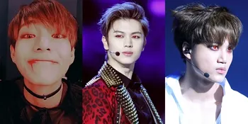 7 K-Pop Idol Ini Tampil Bak Drakula Pakai Softlens Merah, V BTS - Kai EXO