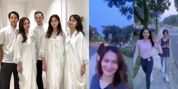 7 Momen Cut Tari Olahraga Bareng Anak Kandung dan Sambungnya yang Sudah Gadis, Kompak