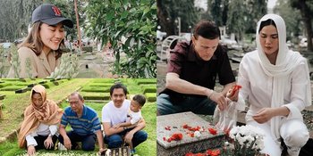 7 Momen Seleb Ziarah ke Makam Keluarga Jelang Ramadan, Penuh Haru