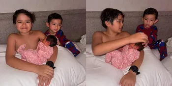 7 Potret 2 Anak Jessisa Iskandar Pangku Adik Perempuan, Terlihat Sayangnya