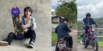 7 Potret Anak Epy Kusnandar yang Kini Sudah Bujang, Gaya 90-an Sambil Naik Motor bak Nonton Film Jadul