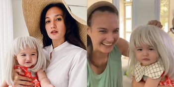 7 Potret Baby Djiwa Anak Nadine Chandrawinata dan Dimas Anggara Pakai Wig Pirang, Makin Kelihatan Banget Bulenya