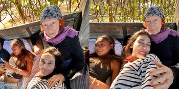 7 Potret Bahagia Luna Maya Kumpul Keluarga, Tiduran di Pangkuan Ibu