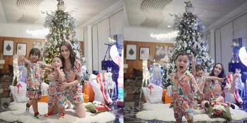 7 Potret Cantik Momo Geisha Rayakan Natal, Tampil Sederhana dan Bahagia Bareng Anak