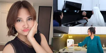 7 Potret Dapur Rumah Indah Permatasari dan Arie Kriting, Dilengkapi Perabotan Canggih - Kulkas 4 Pintu