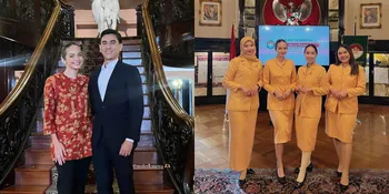 7 Potret Enzy Storia Bareng Ibu-Ibu KBRI Washington, Kompak - Tampil Cantik Pakai Seragam Resmi