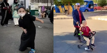 7 Potret Gala Anak Mendiang Vanessa Angel Ikut Oma Opa Umrah, Sempat Protes Saat Ada yang Ngerekam: Lagi Belajar, Jangan!