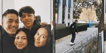 7 Potret Hari Pertama Jason Anak Nana Mirdad Kuliah, Gayanya Asyik - Berangkat Pakai Skateboard