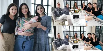 6 Potret Jessica Iskandar Foto Bareng Ashanty dan Sarwendah saat Berkunjung, Salfok Gendong Baby Hagia Pakai Kain Jarik