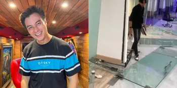 7 Potret Kantor Baru Baim Wong Ambruk Saat Room Tour, Kaca Pecah dan Plafon Jatuh - Malah Disebut Netizen Gimmick