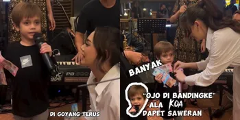 7 Potret Koa Anak Celine Evangelista Disawer Nyanyikan Lagu Ojo Dibandingke, Dapat Jutaan