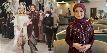 7 Potret Komika Neneng di Nikahan Kiky Saputri, Berkebaya Merah - Wajahnya Adem Banget Disebut bak Ubin Masjid