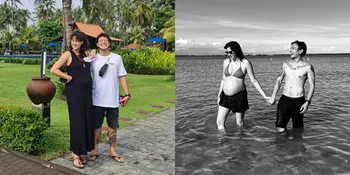 7 Potret Liburan Nadine Chandrawinata dan Dimas Anggara, Pamer Bare Baby Bump - Perkenalkan Laut pada Baby ND