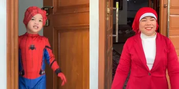 7 Potret Lucu Gala Sky Cosplay Jadi Spiderman, Kocak Malah Disebut Mirip sang Oma