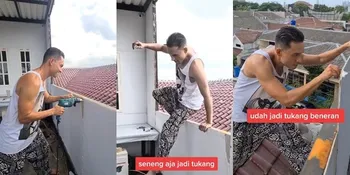 7 Potret Macho Indra Bruggman Jadi Tukang Seharian dan Beres-Beres Rumah, Malah Diminta Renovasi Hati Netizen