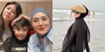 7 Potret Mulan Jameela Main di Pantai Bareng Safeea Ahmad dan Muhammad Ali, Parasnya Keluarga Visual Semua