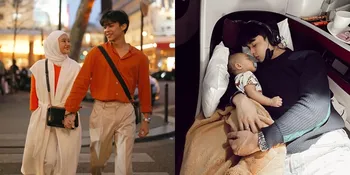 7 Potret Rey Mbayang dan Dinda Hauw ke Paris, Baby Arshaka Anteng Banget di Pesawat