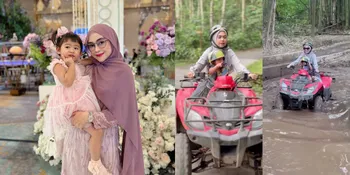 7 Potret Ria Ricis Ajak Moana Main ATV, Akui Lebih Menantang sampai Basah Kuyup