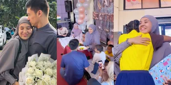 7 Potret Surprise Ultah Dhini Aminarti, Para Sahabat Ngumpet di Balik Mobil - Dirayakan Bareng Anak-Anak Disabilitas