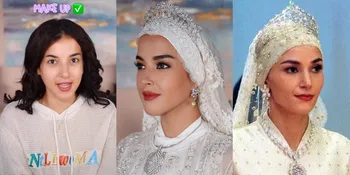 7 Potret Tasya Farasya Recreate Makeup ala Anisha Rosnah Istri Pangeran Mateen, Mirip Banget