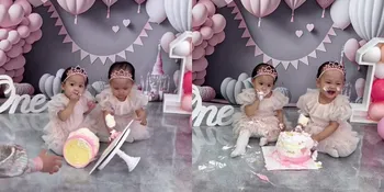 7 Potret Ultah Anak Kembar Anisa Rahma, Gemas Kue Tart Malah Dijatuhkan