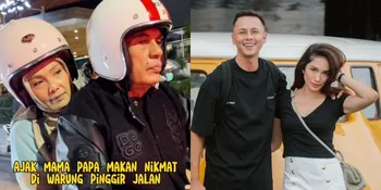 7 Potret Ussy Sulistiawaty Ajak Mertua Makan di Pinggir Jalan, Berangkat Motoran - Ayah Andhika Pratama Cuci Tangan Pakai Air Hujan