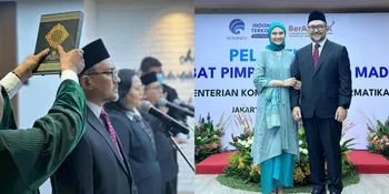 7 Potret Zee Zee Shahab Dampingi Prabu Revolusi yang Dilantik Jadi Dirjen IKP Kemenkominfo, Banjir Ucapan Selamat