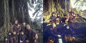 8 Momen Serunya Sesi Foto Keluarga Irfan Hakim, Menyelam Bareng Ikan-Ikan di Sumber Air