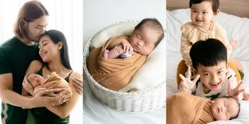 8 Potret Newborn Photoshoot Baby Khanza Anak Ketiga Sylvia Fully, Pipi Tembem si Kecil Bikin Gemas - Family Goals Banget Saat Foto Keluarga