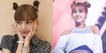 9 K-Pop Idol Cewek Cute Dengan Rambut Cepol Dua, Lisa BLACKPINK - Momo TWICE